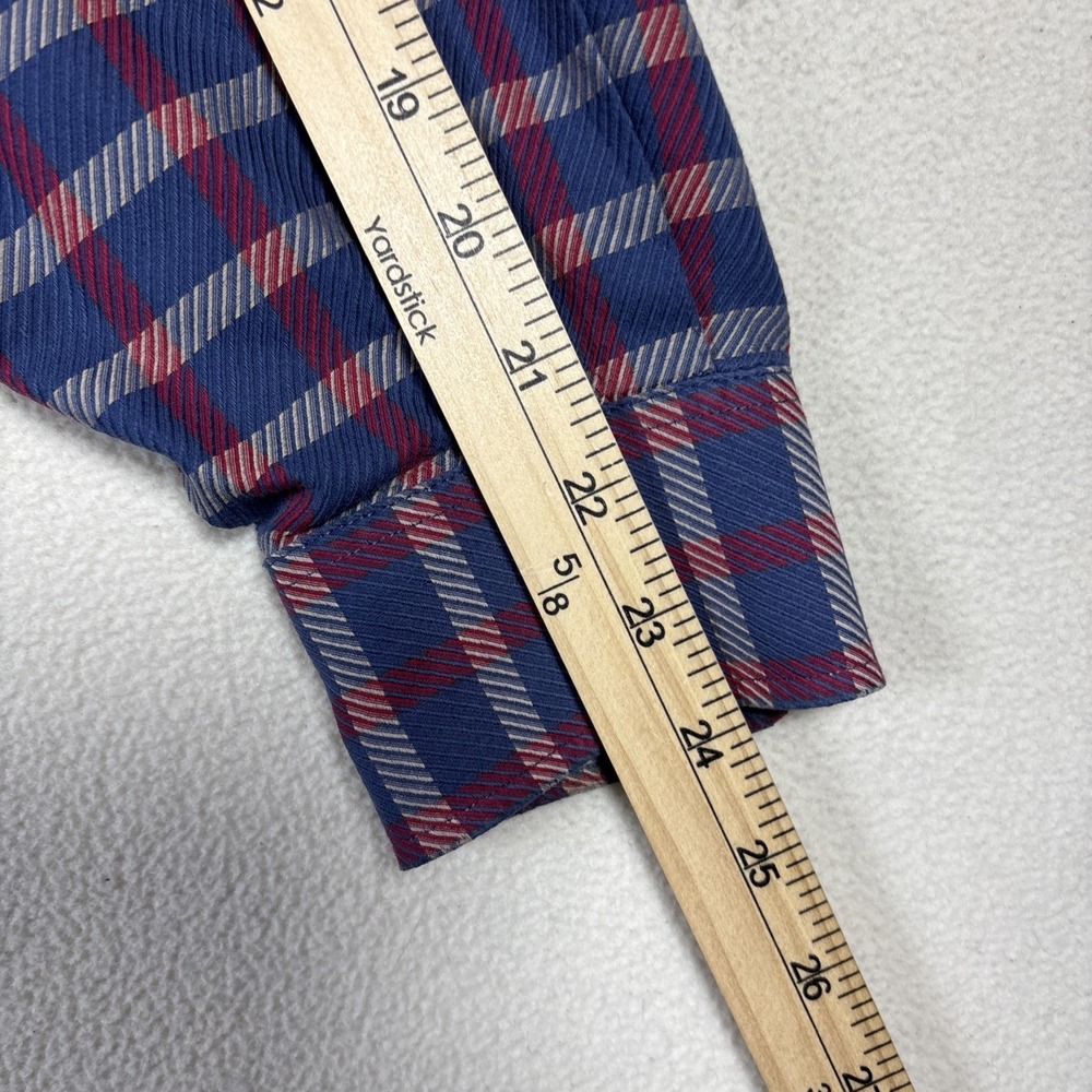 Cutter & Buck Mens Large Button Down Shirt Red Black Plaid Soft Cotton‎ - Picture 4 of 7